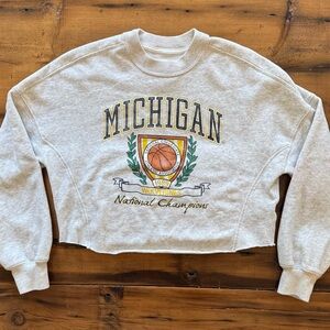 Gray Michigan Wolverines Sweatshirt